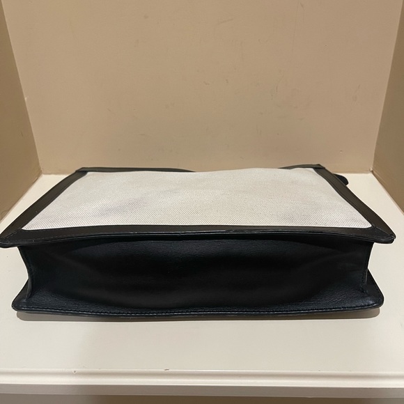 Balenciaga Large Canvas Logo Leather Trimmed Clutch - Picture 10 of 14